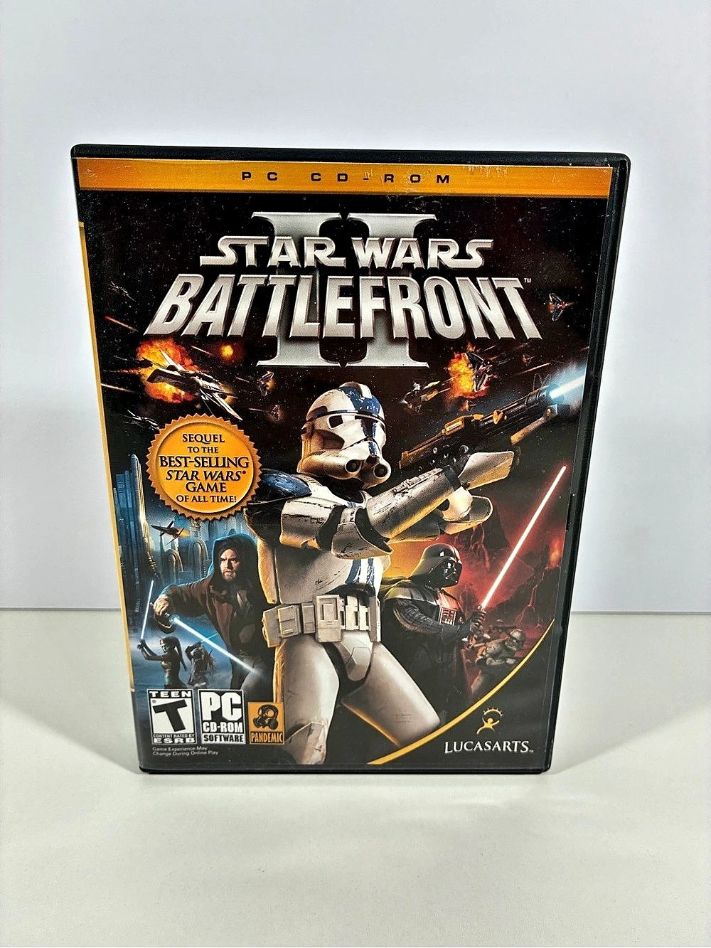 Star Wars Battlefront 2 Game Pandemic Lucas Arts - PC CD-Rom 5 Discs 2004 EUC